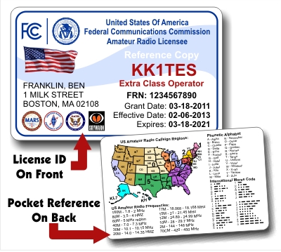 FCC Amateur Radio License ID Card FCC Amateur Radio License ID Card